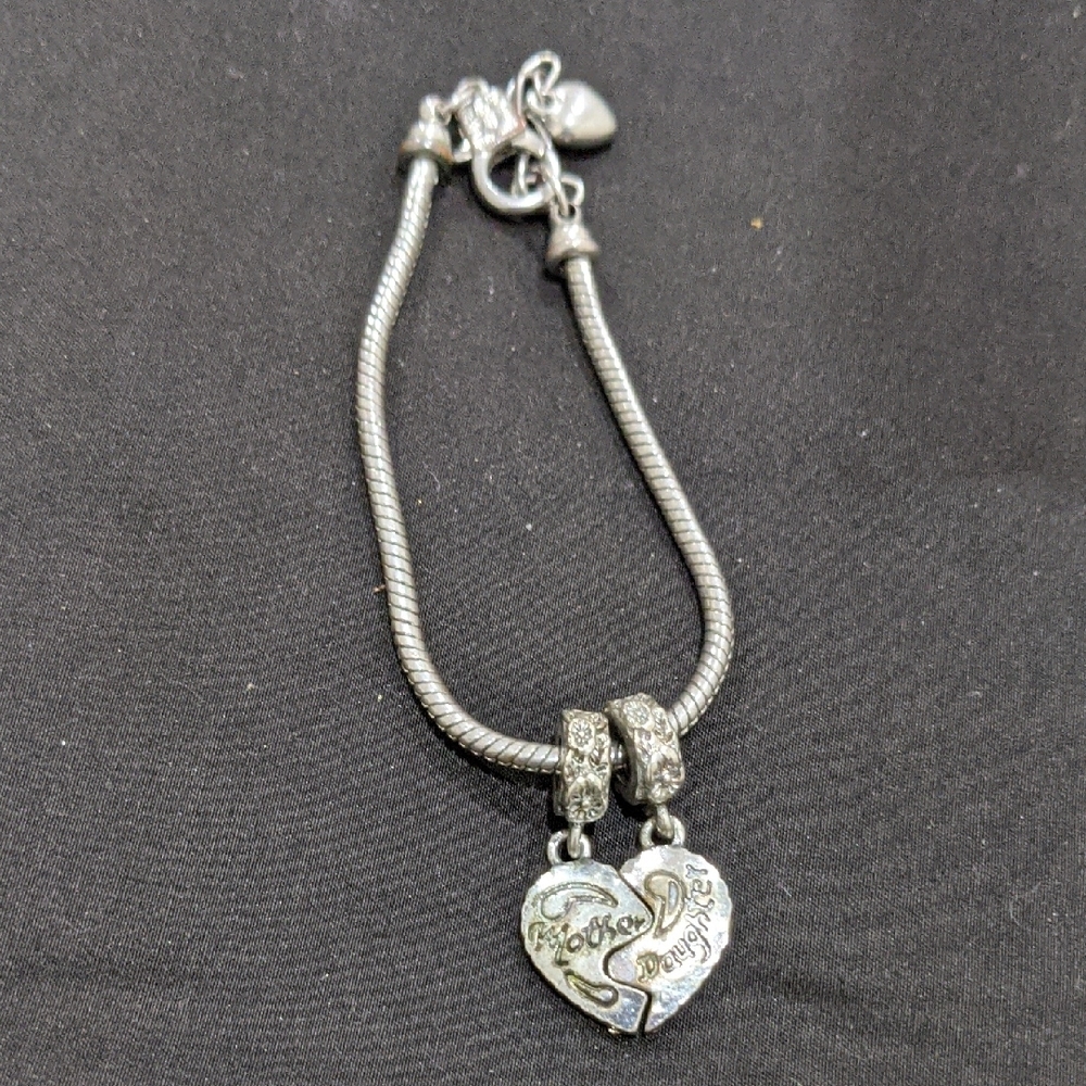 Silver Heart Charm Bracelet